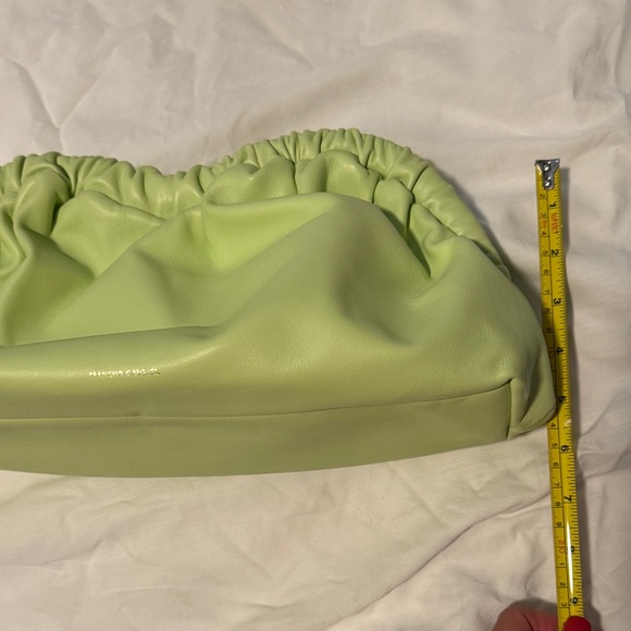 Mansur Gavriel Light Green Ruched Clutch - Picture 7 of 8